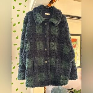 Madewell Plaid Fleece Jacket